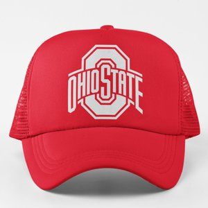 NEW Ohio State Buckeyes Foam Trucker Mesh Snapback Hat RED